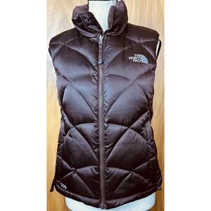 The North Face 550 Down Quilt Puffer Vest Women’s Size XS Green/Brown Olive